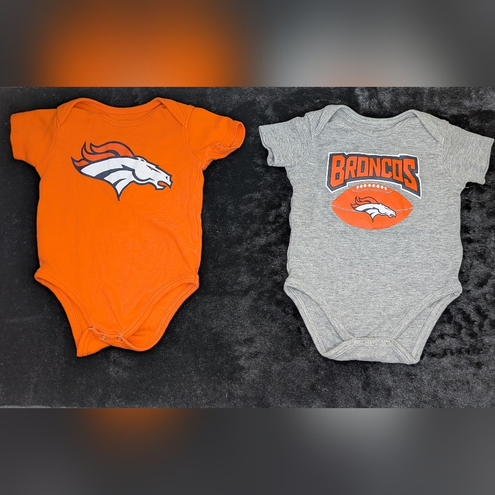 Denver Broncos Baby NFL Bodysuit Onesie Bundle (2-Pack) - 12M